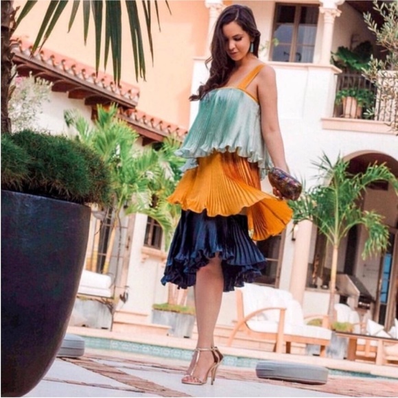 Anthropologie Guapa Pleated Midi Dress - Picture 12 of 15